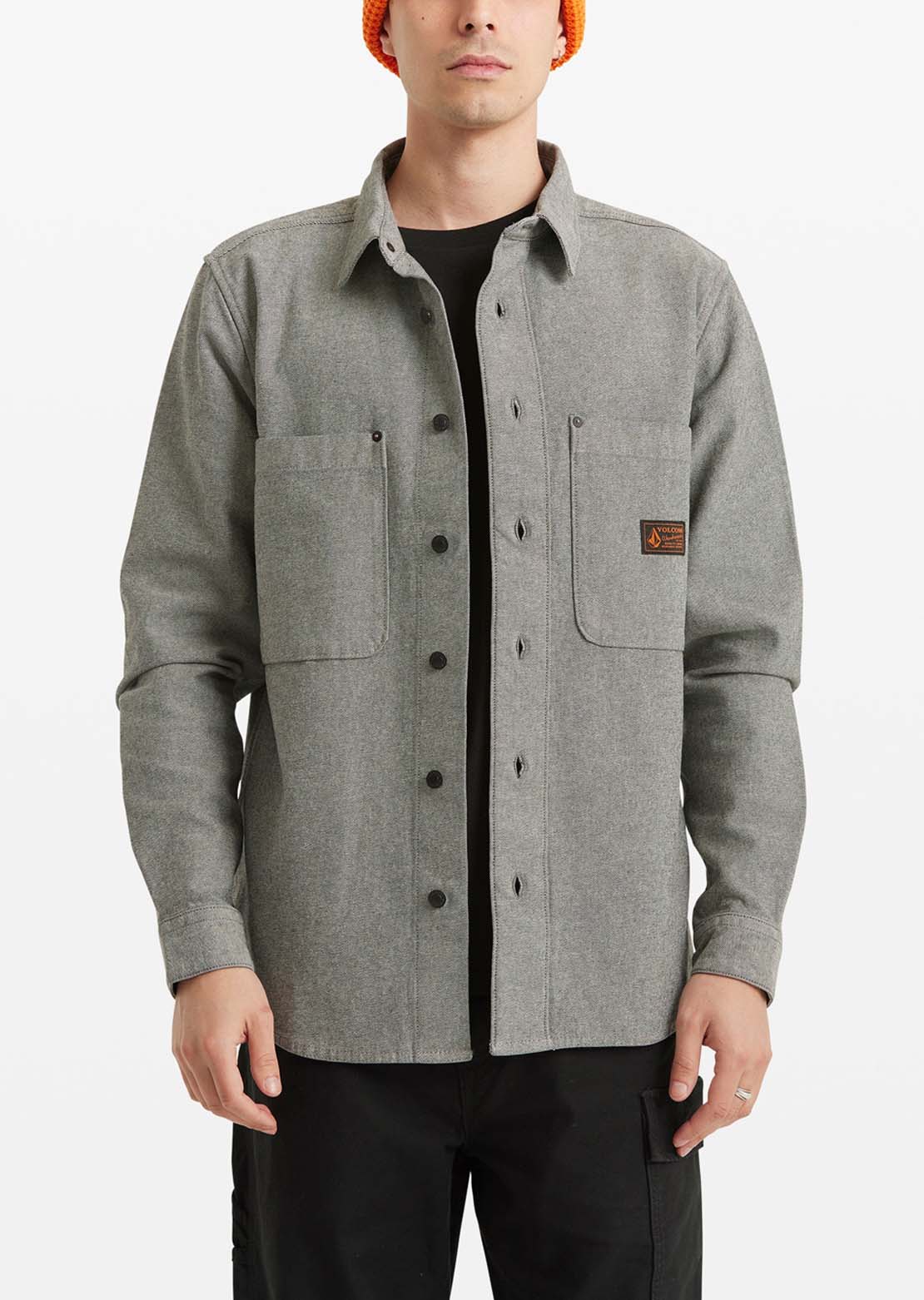 Volcom Men's Levelstone Long Sleeve Button Up Shirt