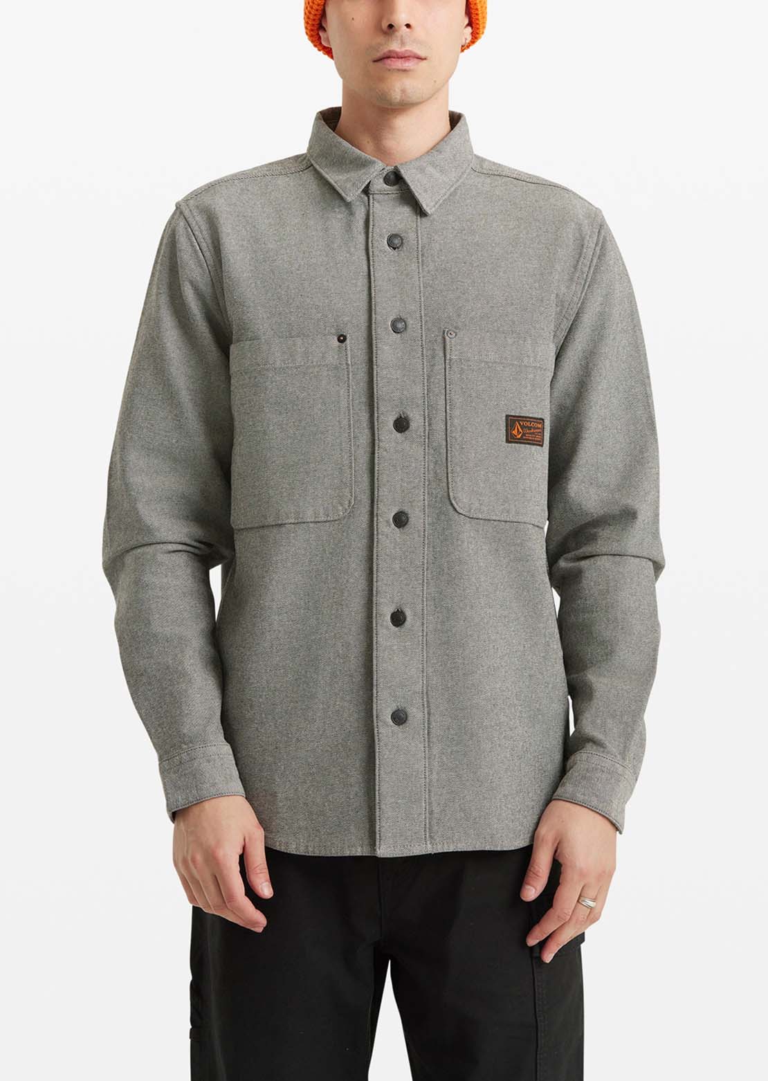 Volcom Men's Levelstone Long Sleeve Button Up Shirt