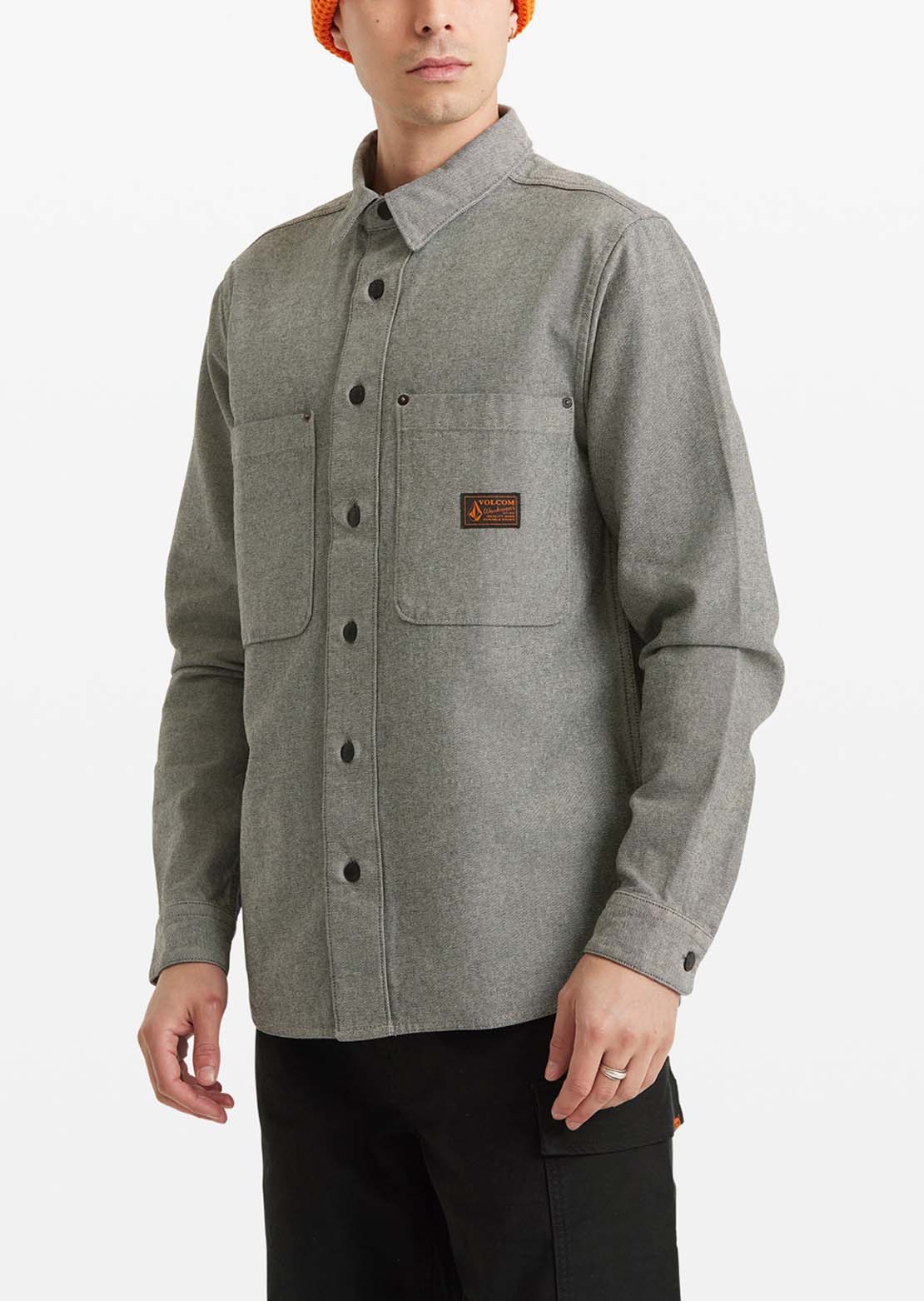Volcom Men's Levelstone Long Sleeve Button Up Shirt