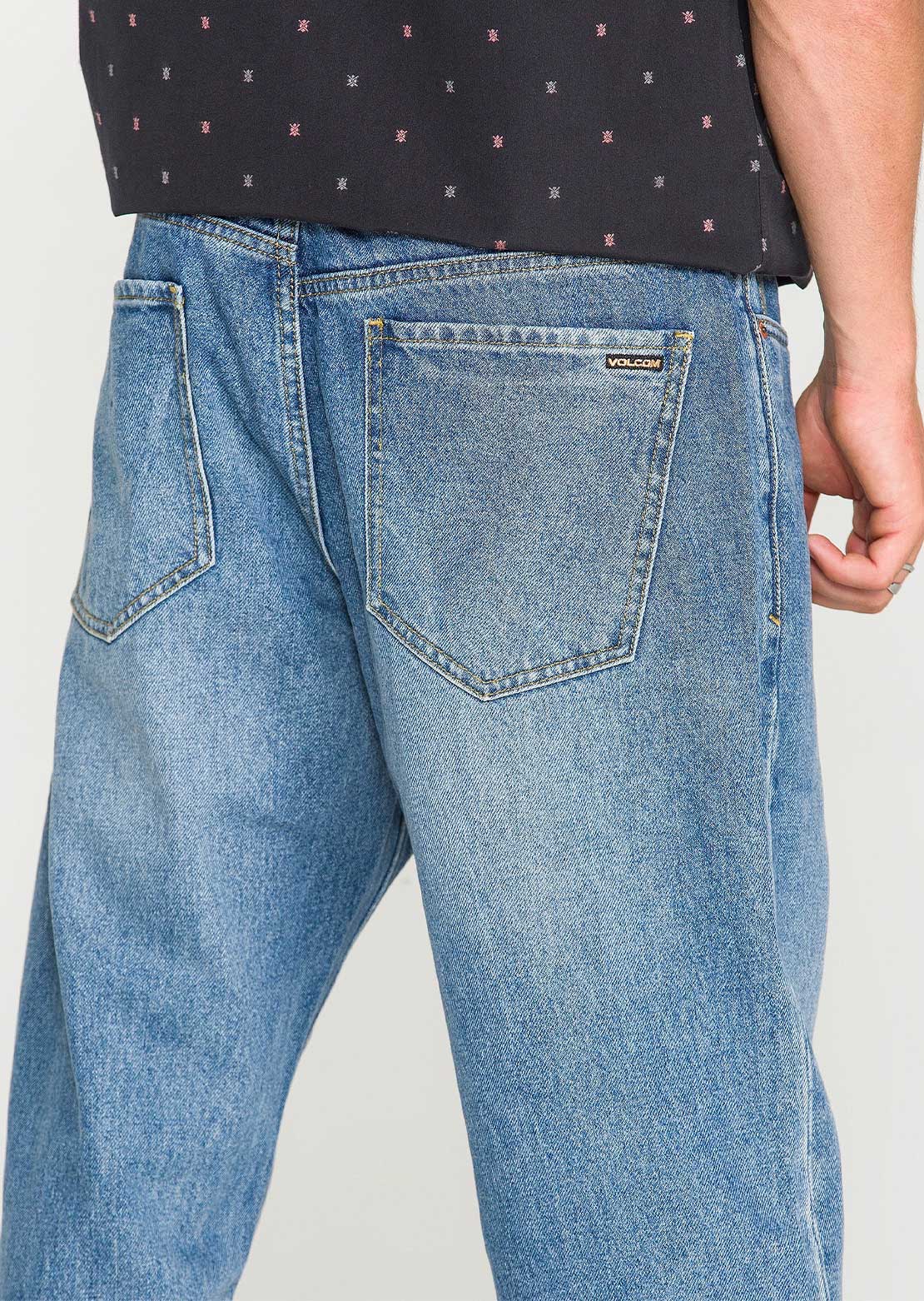 Volcom Men's Pipe Dreams Denim Pants Euro Light Blue