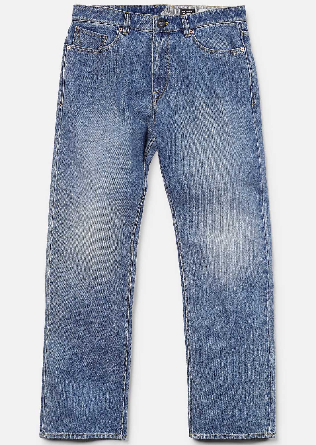 Volcom Men's Pipe Dreams Denim Pants Euro Light Blue