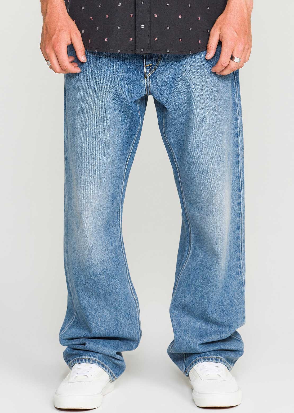 Volcom Men's Pipe Dreams Denim Pants Euro Light Blue