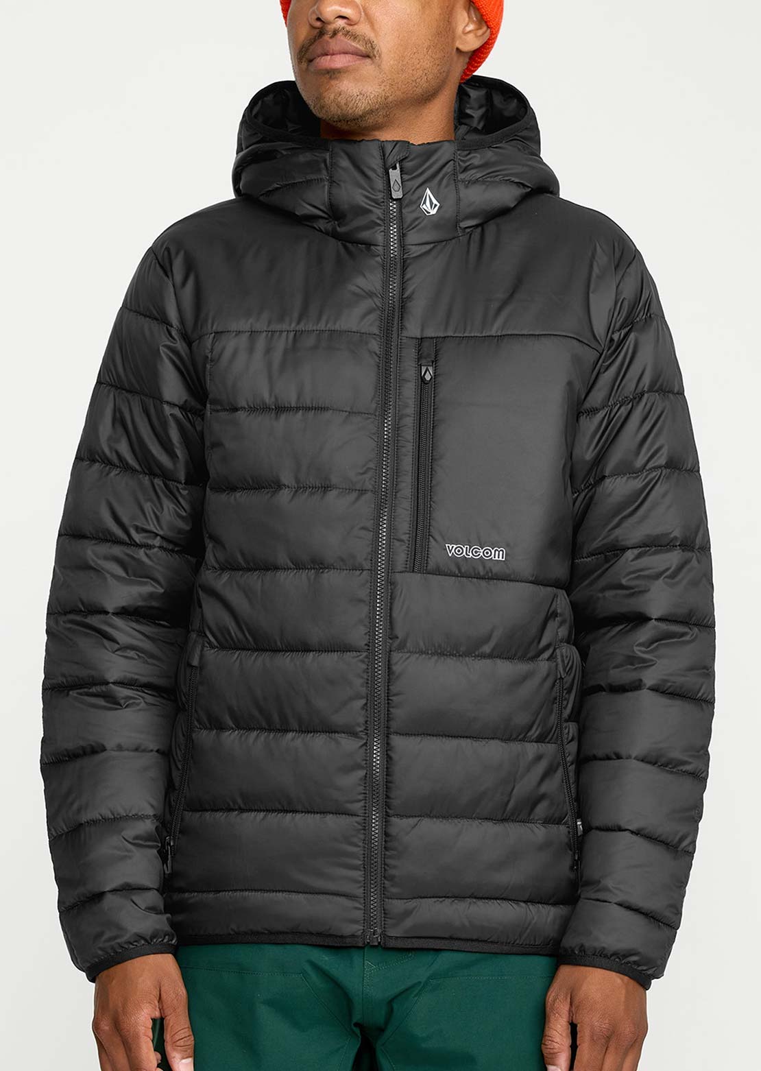 Volcom Men's Puff Puff Hooded Jacket Black