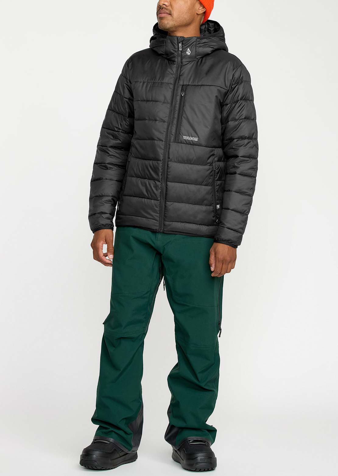Volcom Men's Puff Puff Hooded Jacket Black