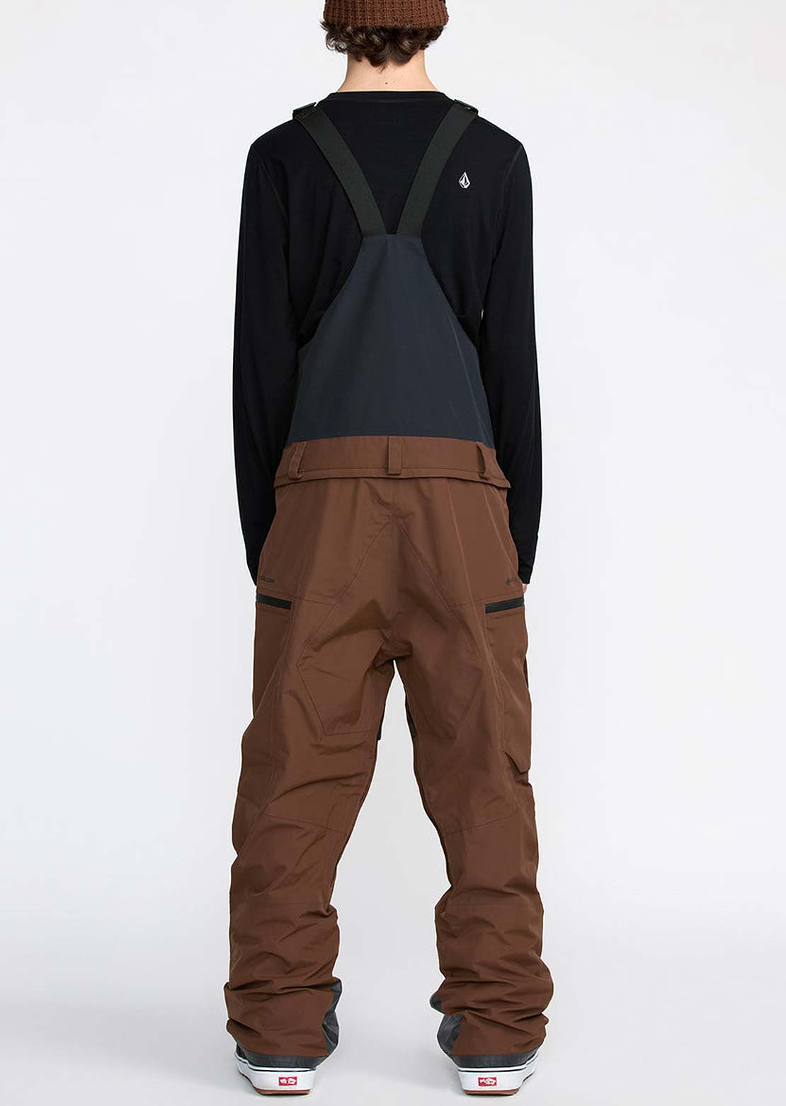 Volcom Men's Rain GORE-TEX Bib Overall Pants Brown