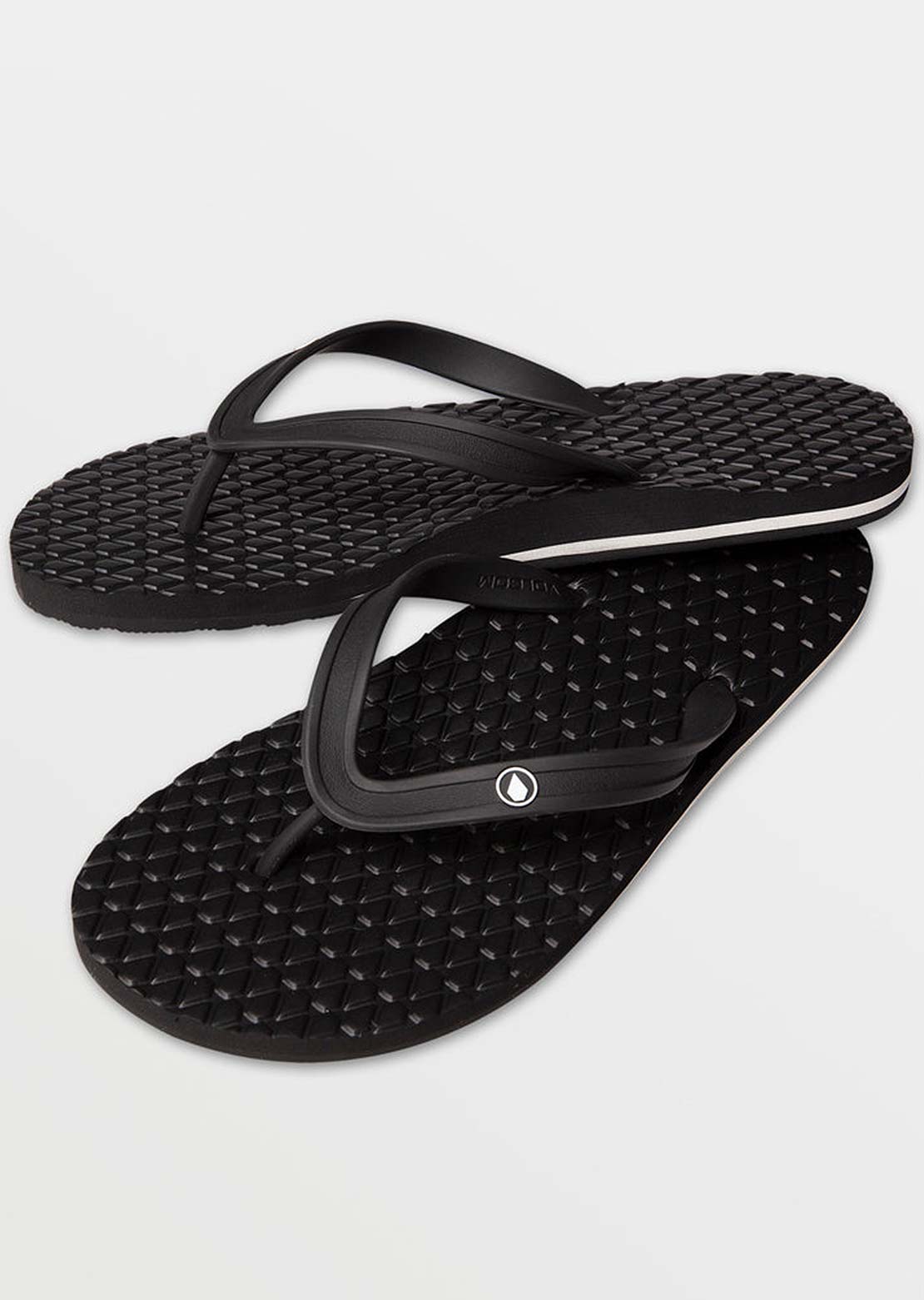 Volcom Men's Recliner Leather Sandal Black
