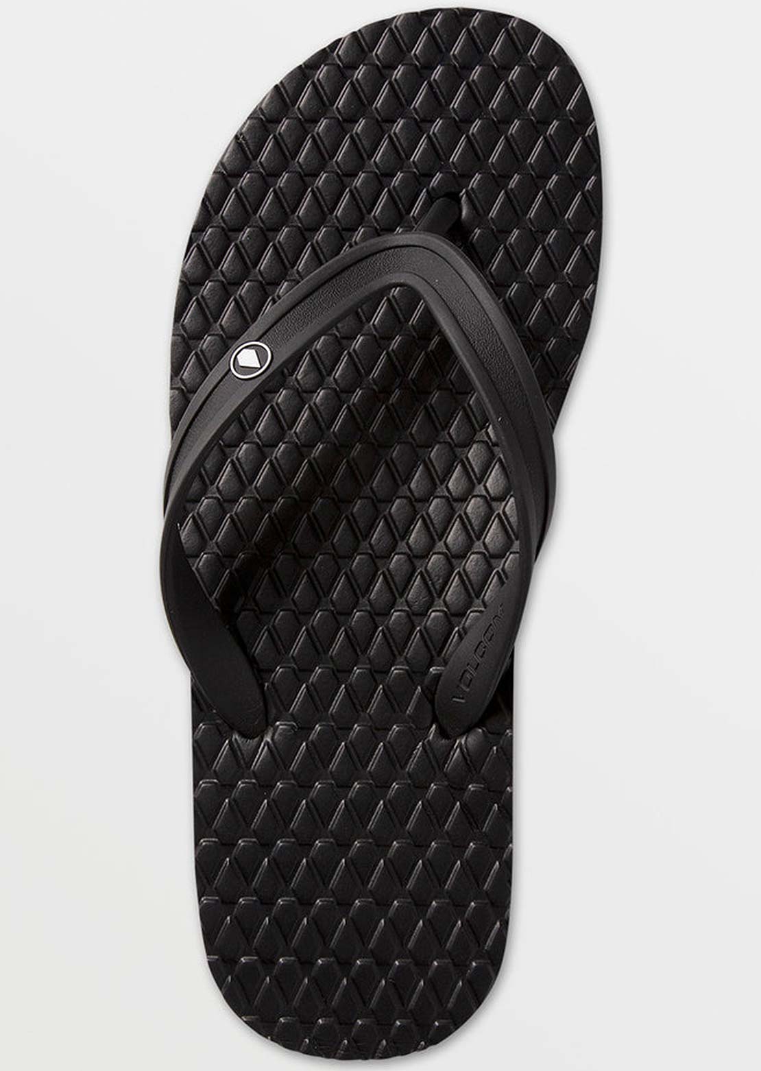 Volcom Men's Recliner Leather Sandal Black