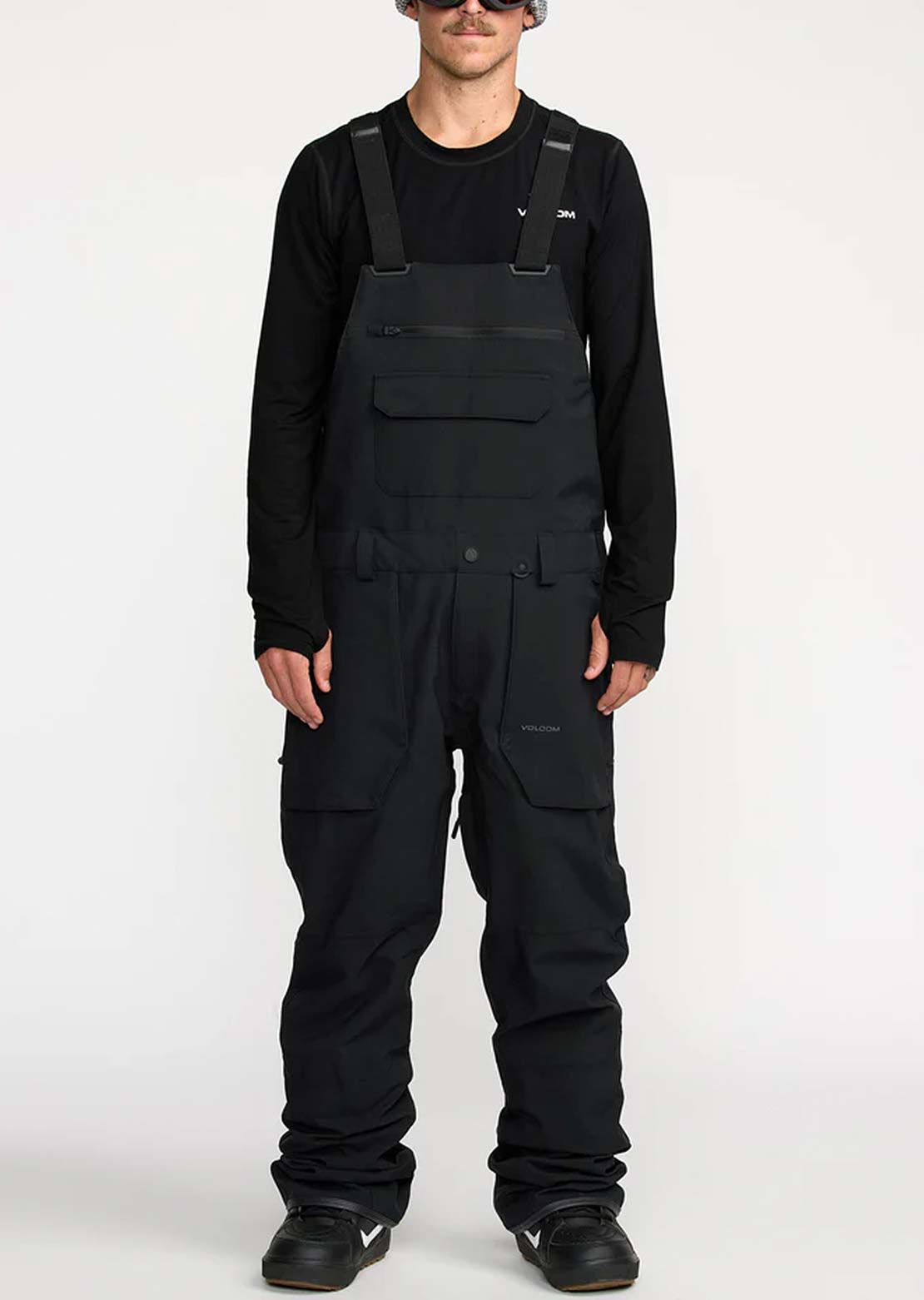 Volcom Men's Roan Bib Overall Pants Black