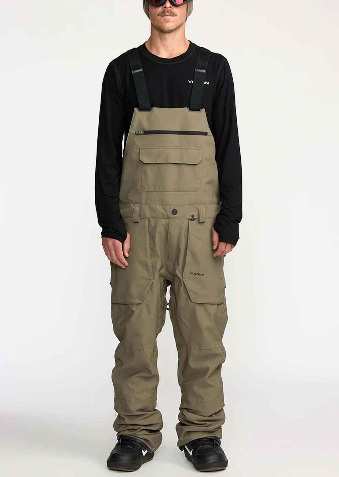 Volcom Men's Roan Bib Overall Pants Military