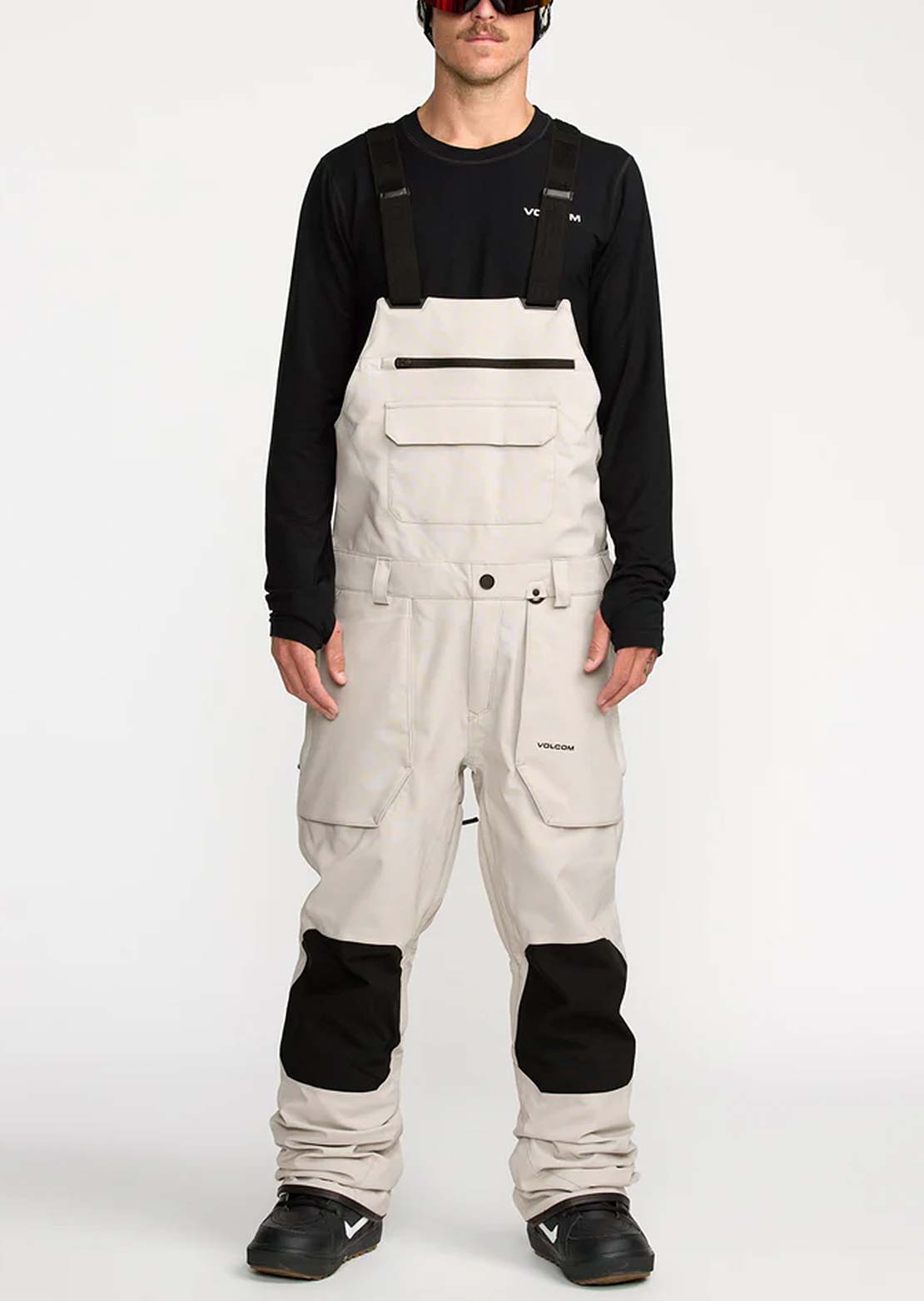 Volcom Men's Roan Bib Overall Pants Stone