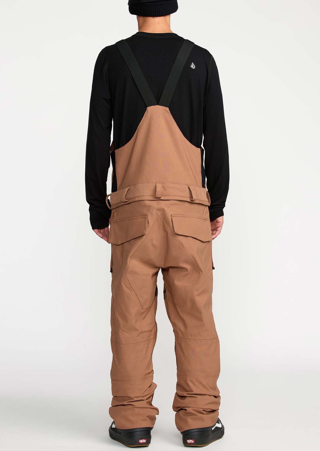 Volcom Men's Roan Bib Overall Pants Terra Brown