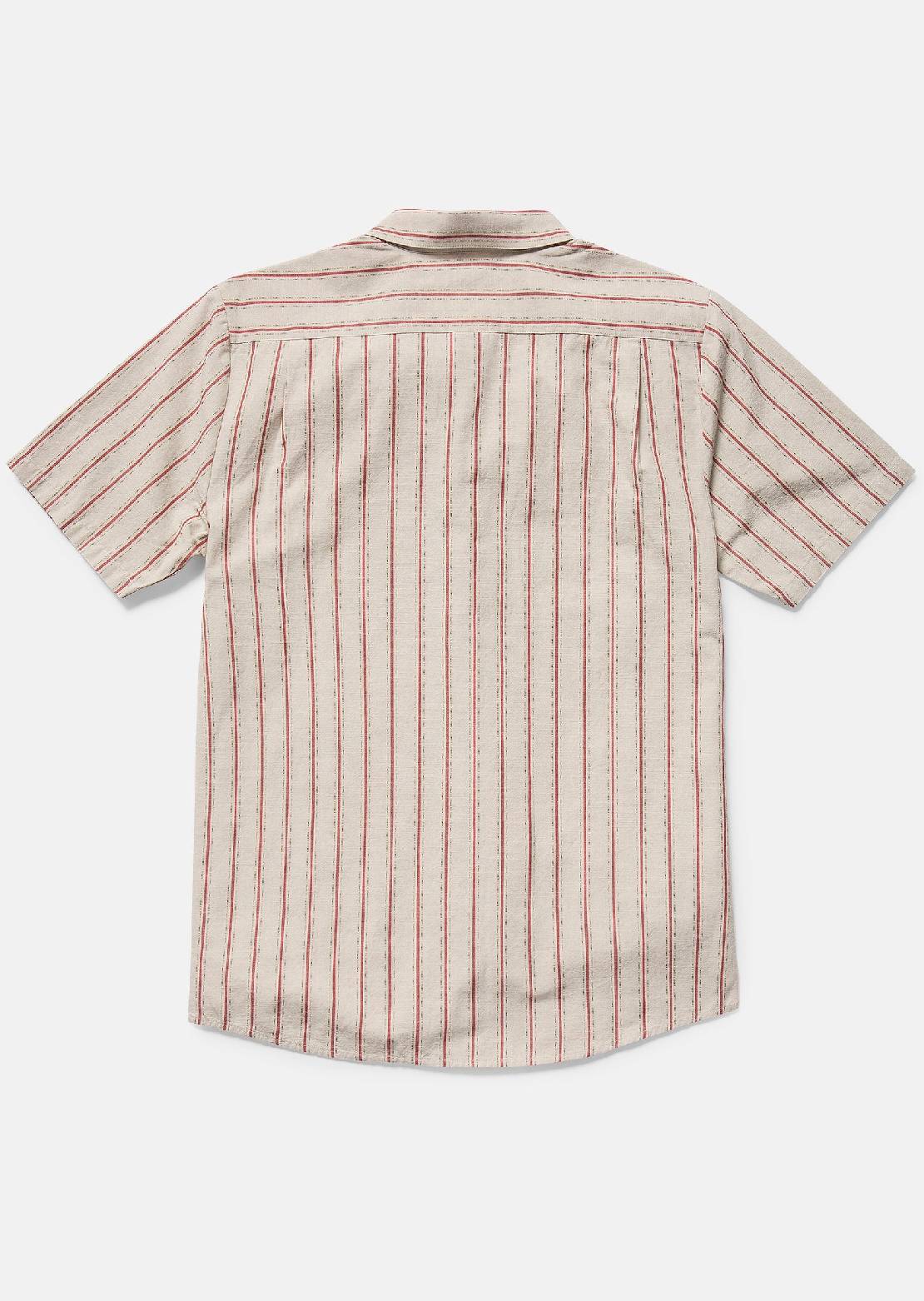 Volcom Men's Sato Stripe Button Up Shirt Stone