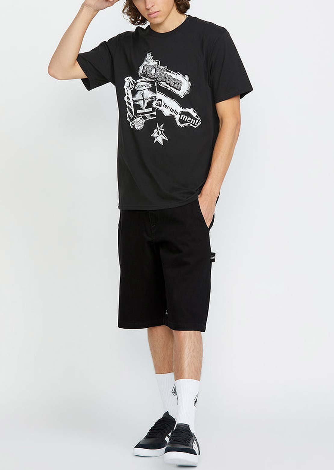 Volcom Men's Sawhorse Denim Shorts Black