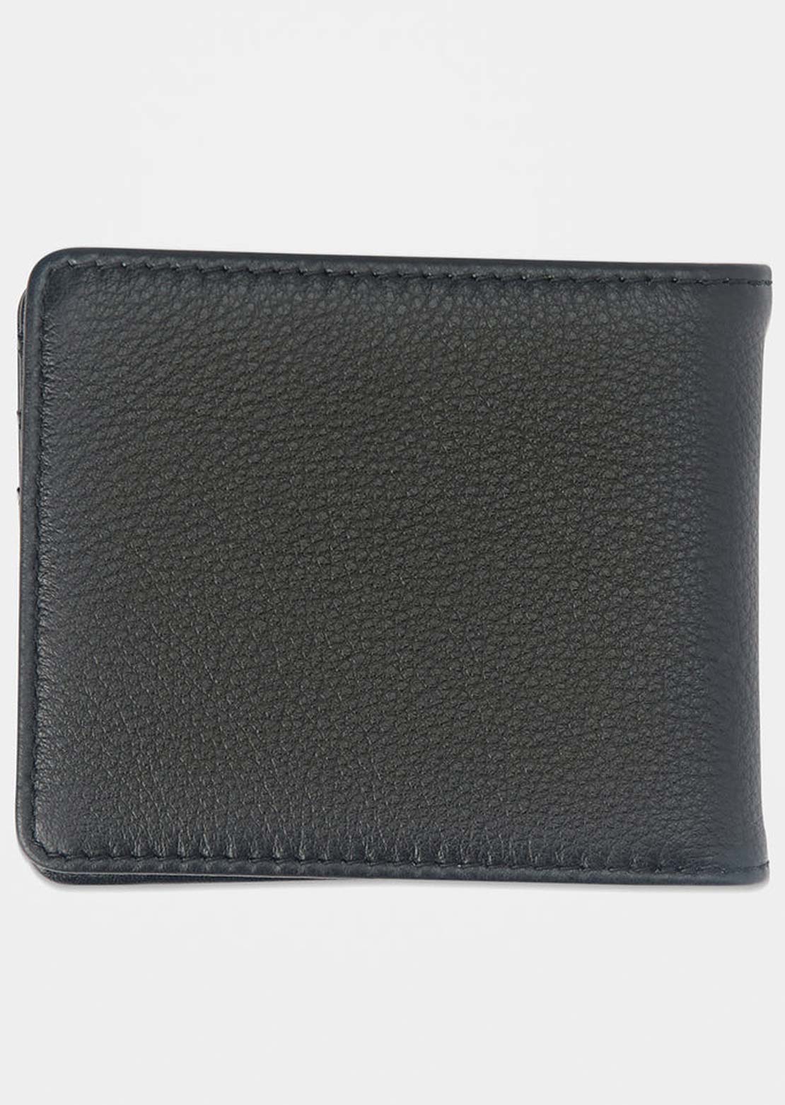 Volcom Men's Single Stone Leather Wallet Black