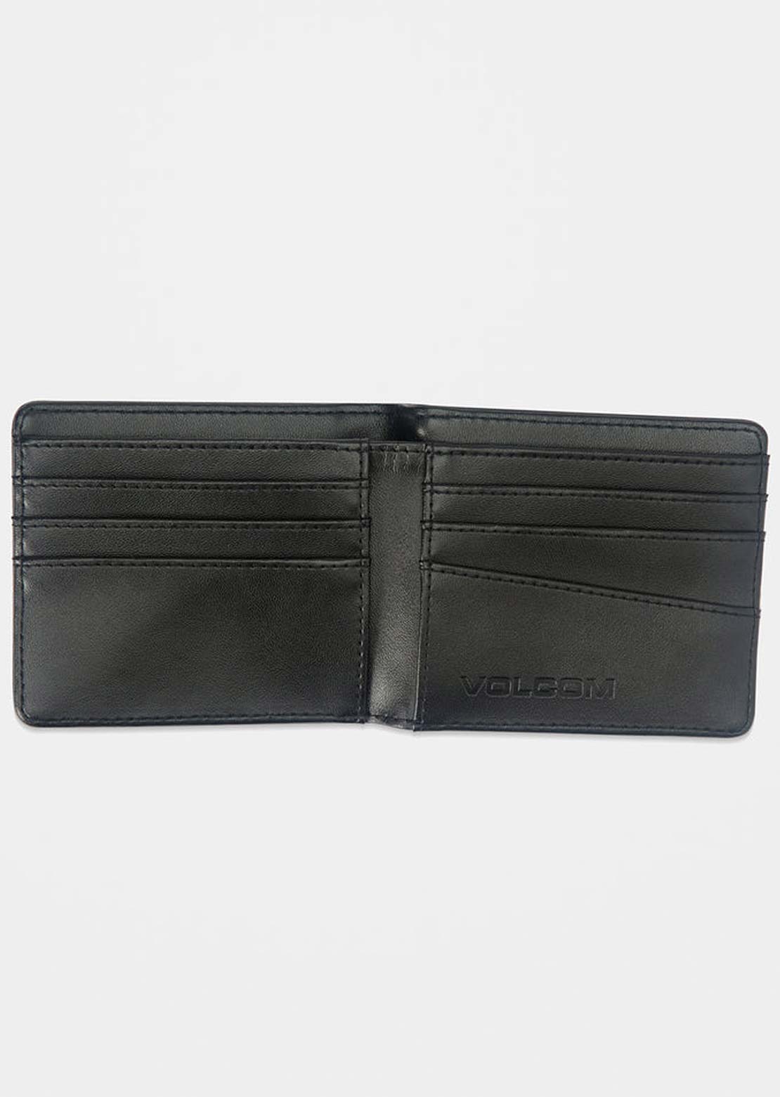 Volcom Men's Single Stone Leather Wallet Black