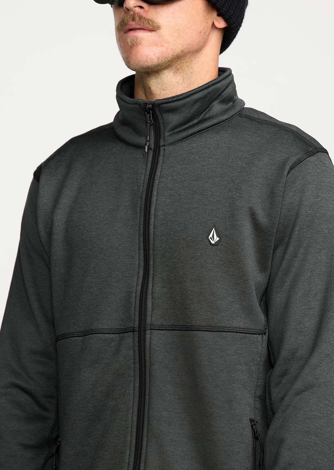 Volcom Men's Snowbound Fleece Full Zip Jacket Black