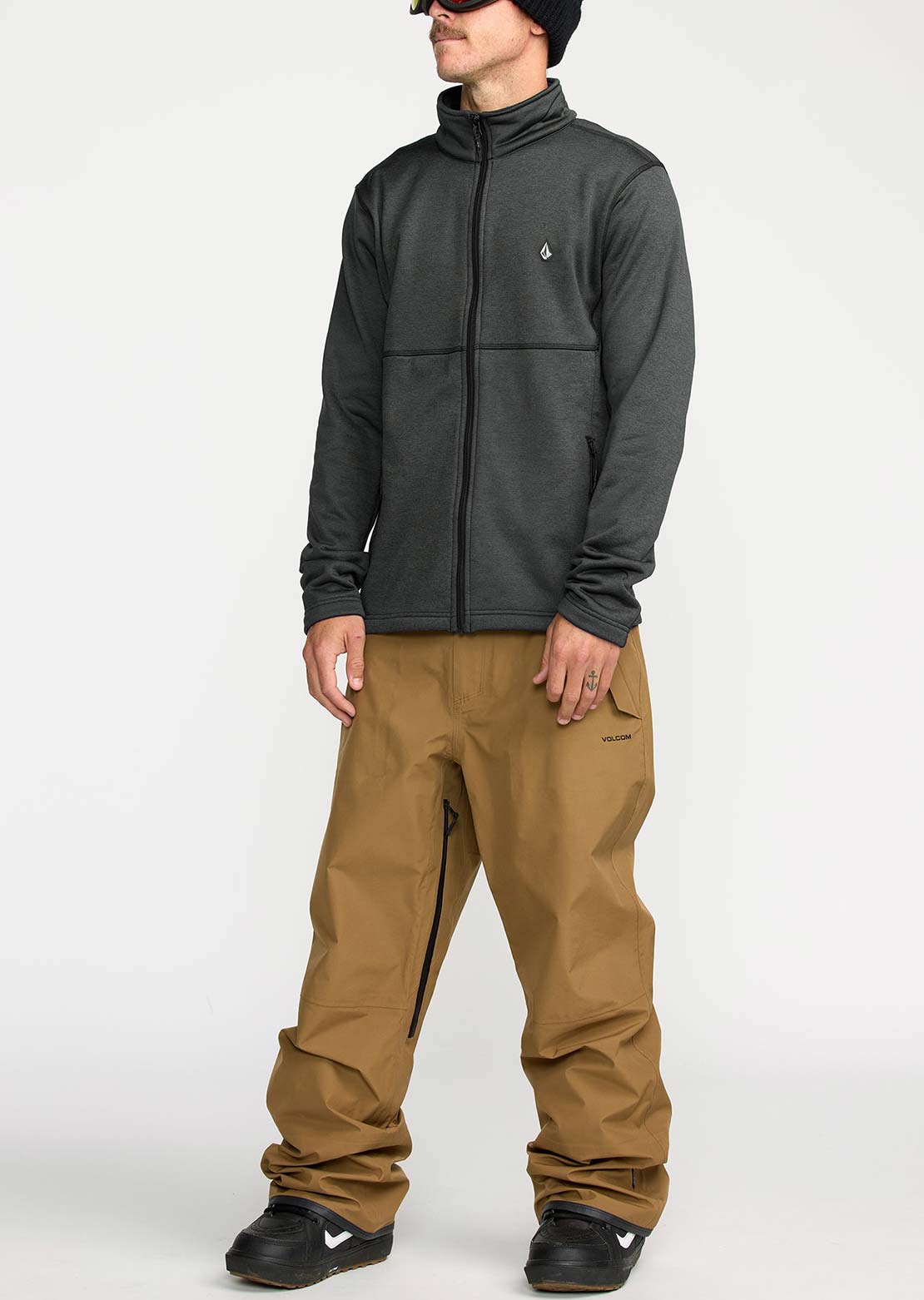Volcom Men's Snowbound Fleece Full Zip Jacket Black