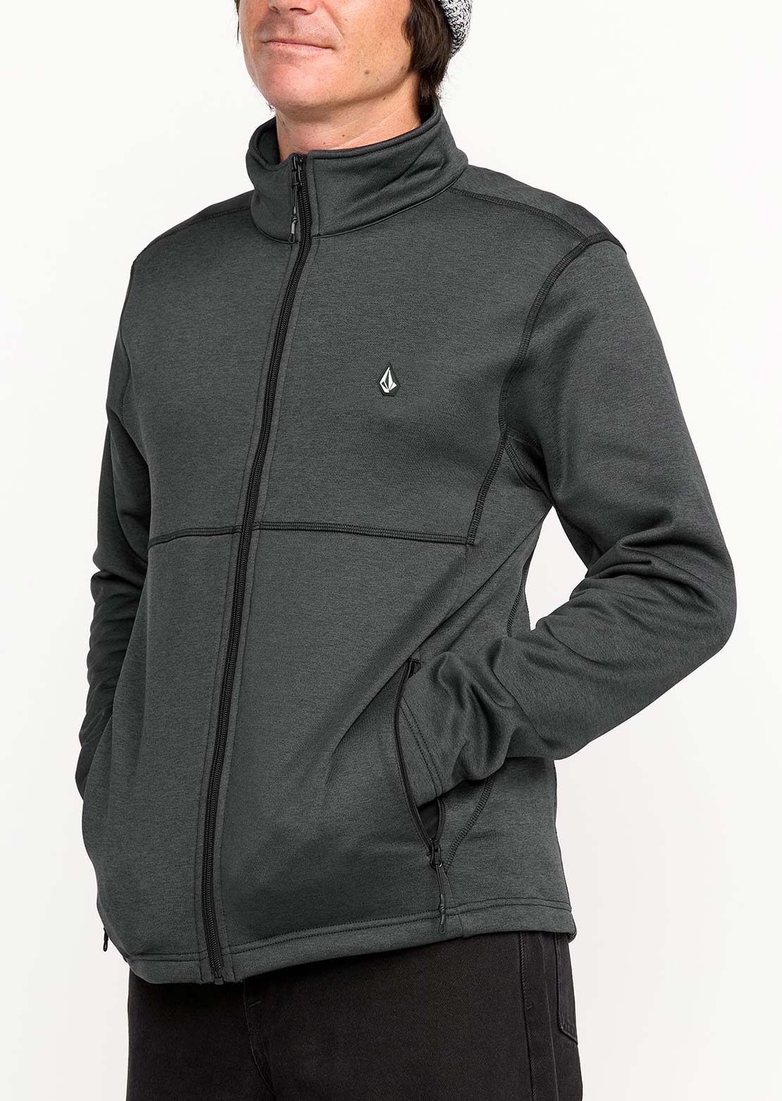 Volcom Men's Snowbound Fleece Full Zip Jacket Black