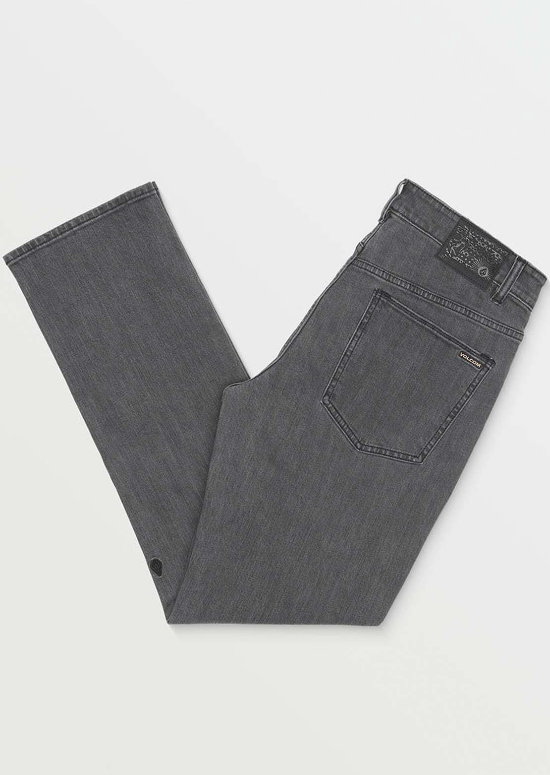 Volcom Men's Solver Denim Jeans Neutral Grey