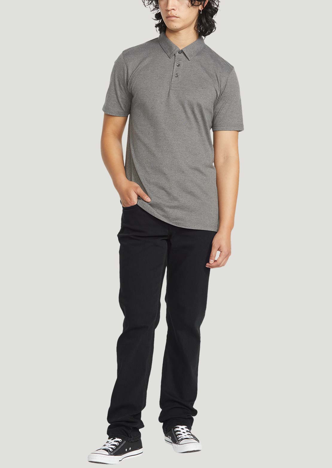Volcom Men's Solver Denim Pants Black Out