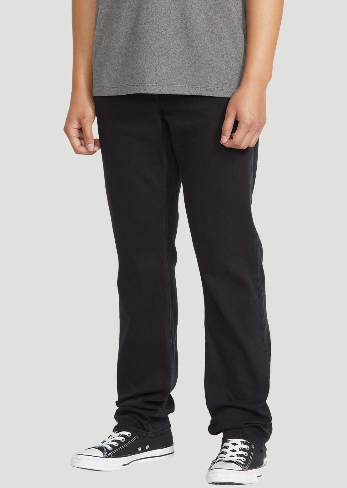 Volcom Men's Solver Denim Pants Black Out