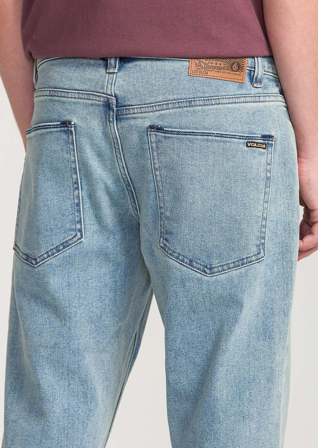 Volcom Men's Solver Denim Pants Dust Bowl Indigo
