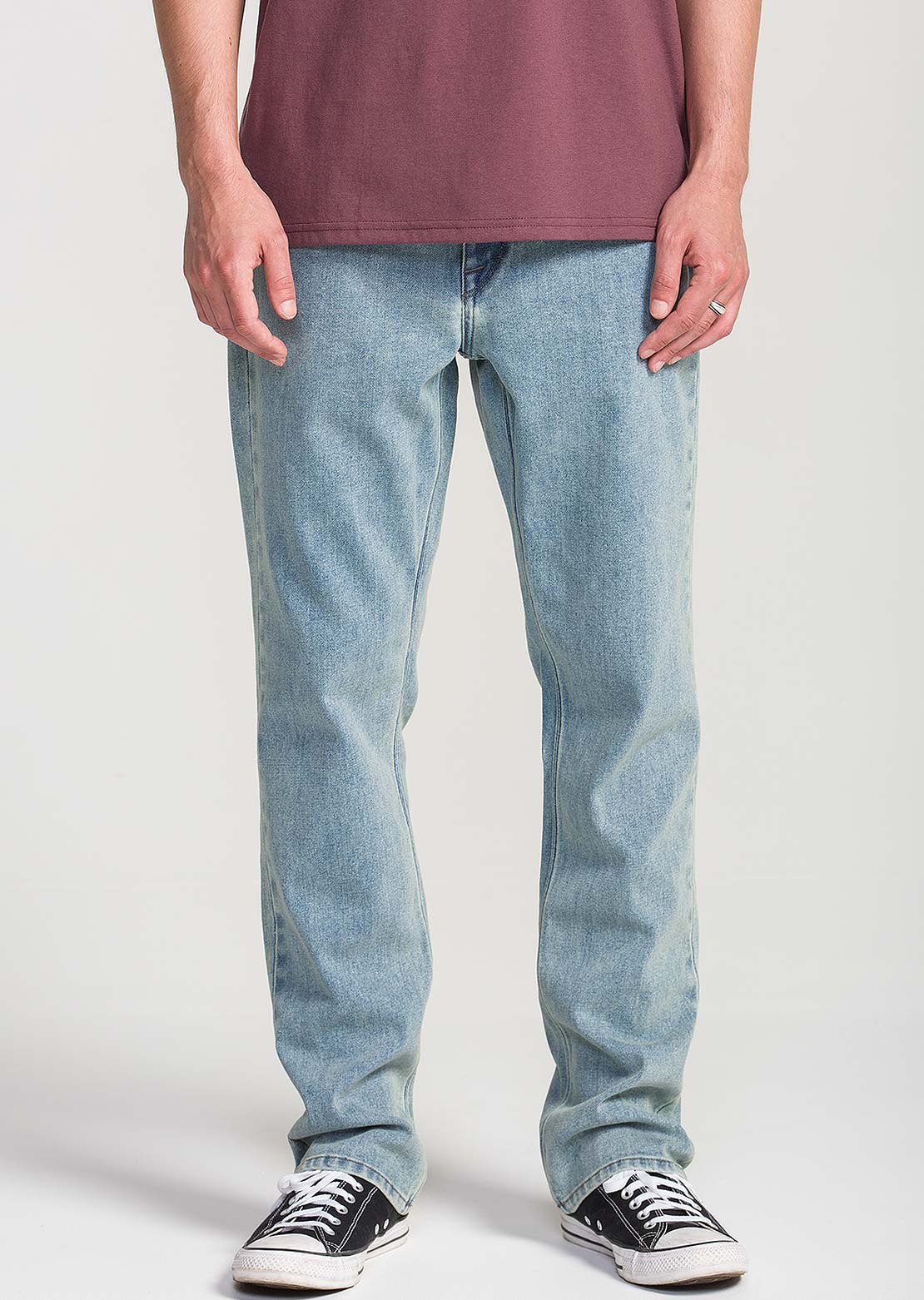 Volcom Men's Solver Denim Pants Dust Bowl Indigo