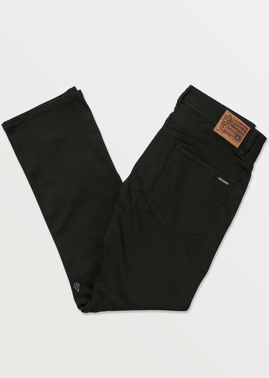 Volcom Men&#39;s Solver Denim Pants Black On Black