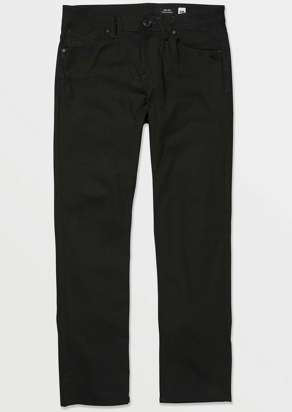 Volcom Men&#39;s Solver Denim Pants Black On Black