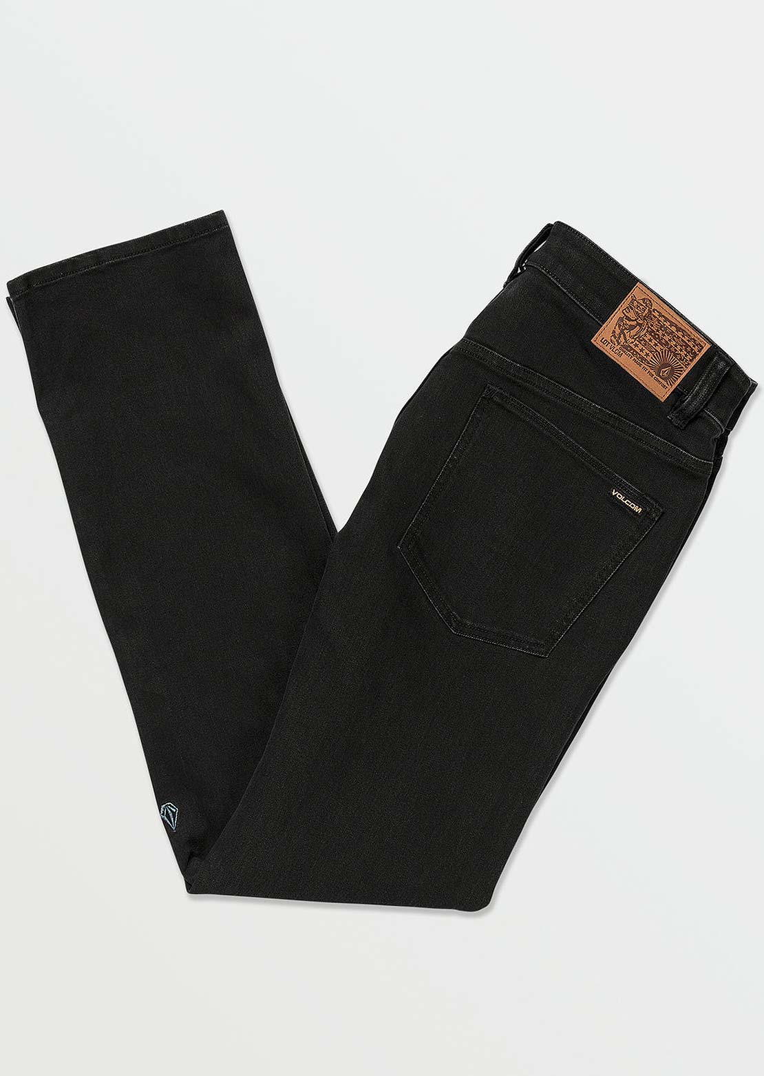 Volcom Men&#39;s Solver Denim Pants Black Out