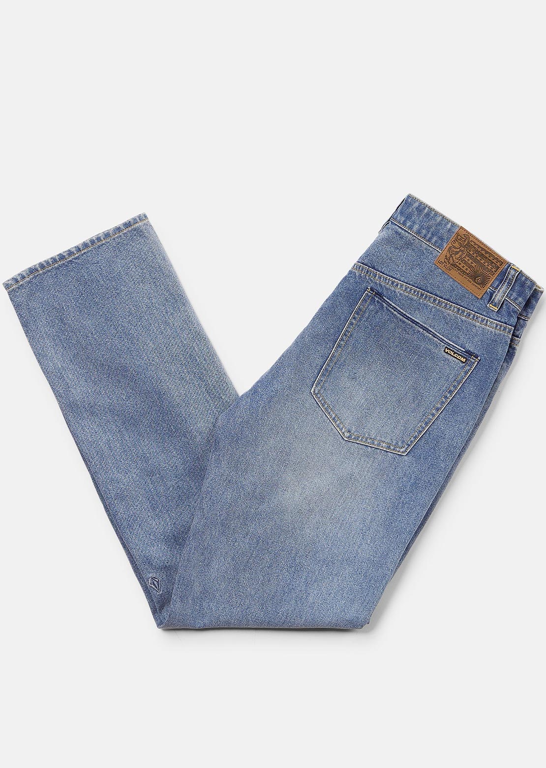 Volcom Men's Solver Denim Pants Freedom Blue