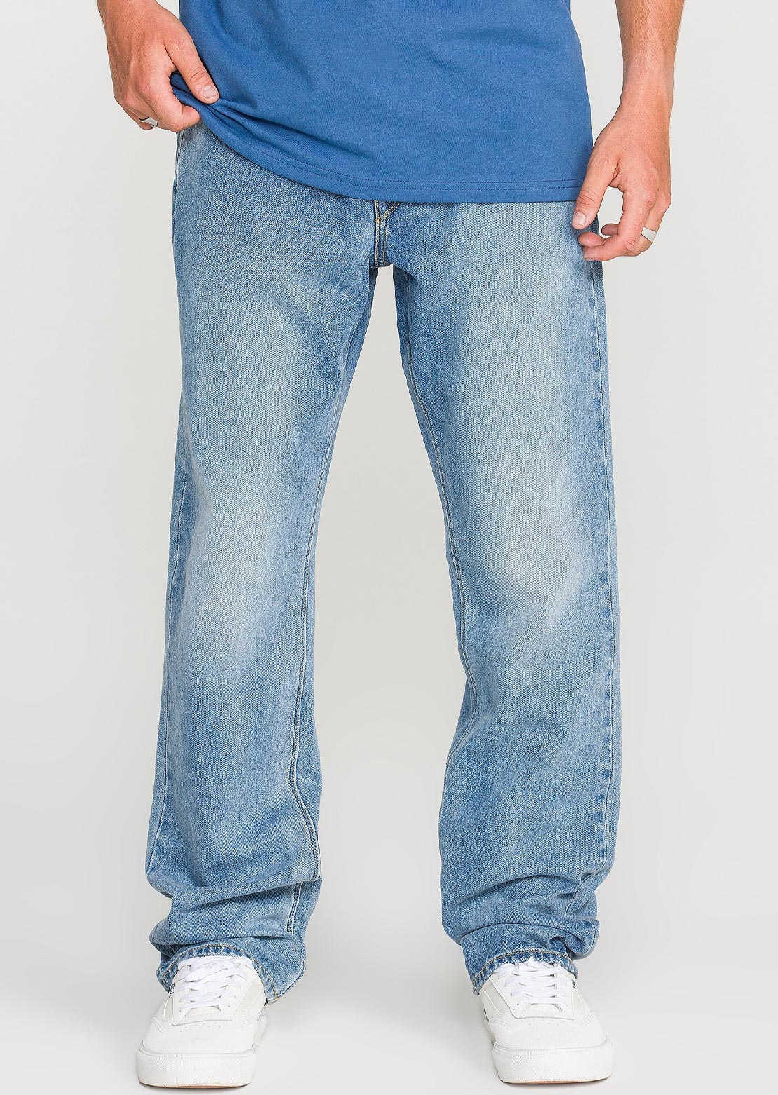 Volcom Men's Solver Denim Pants Freedom Blue