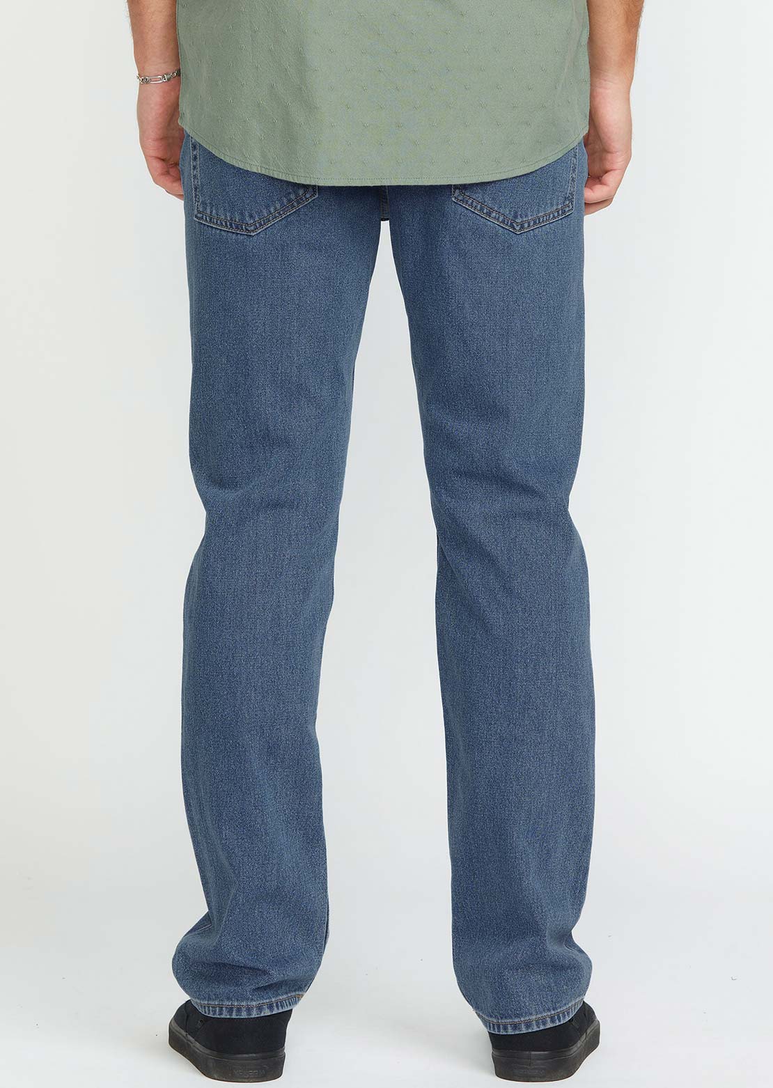 Volcom Men's Solver Denim Pants Deep River Blues