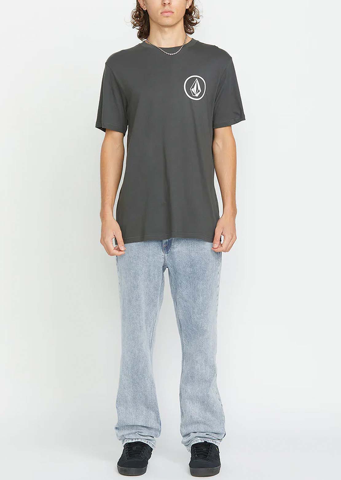 Volcom Men's Solver Denim Pants Carolina Blue