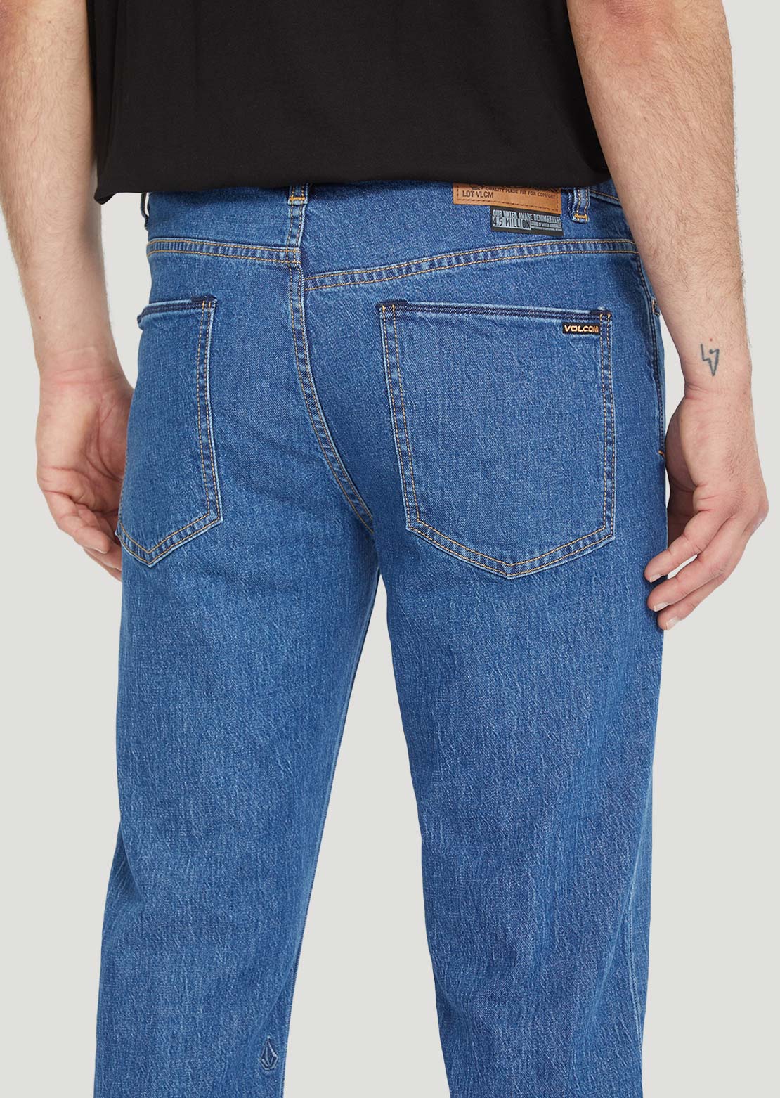 Volcom Men's Solver Denim Pants Bold Blue