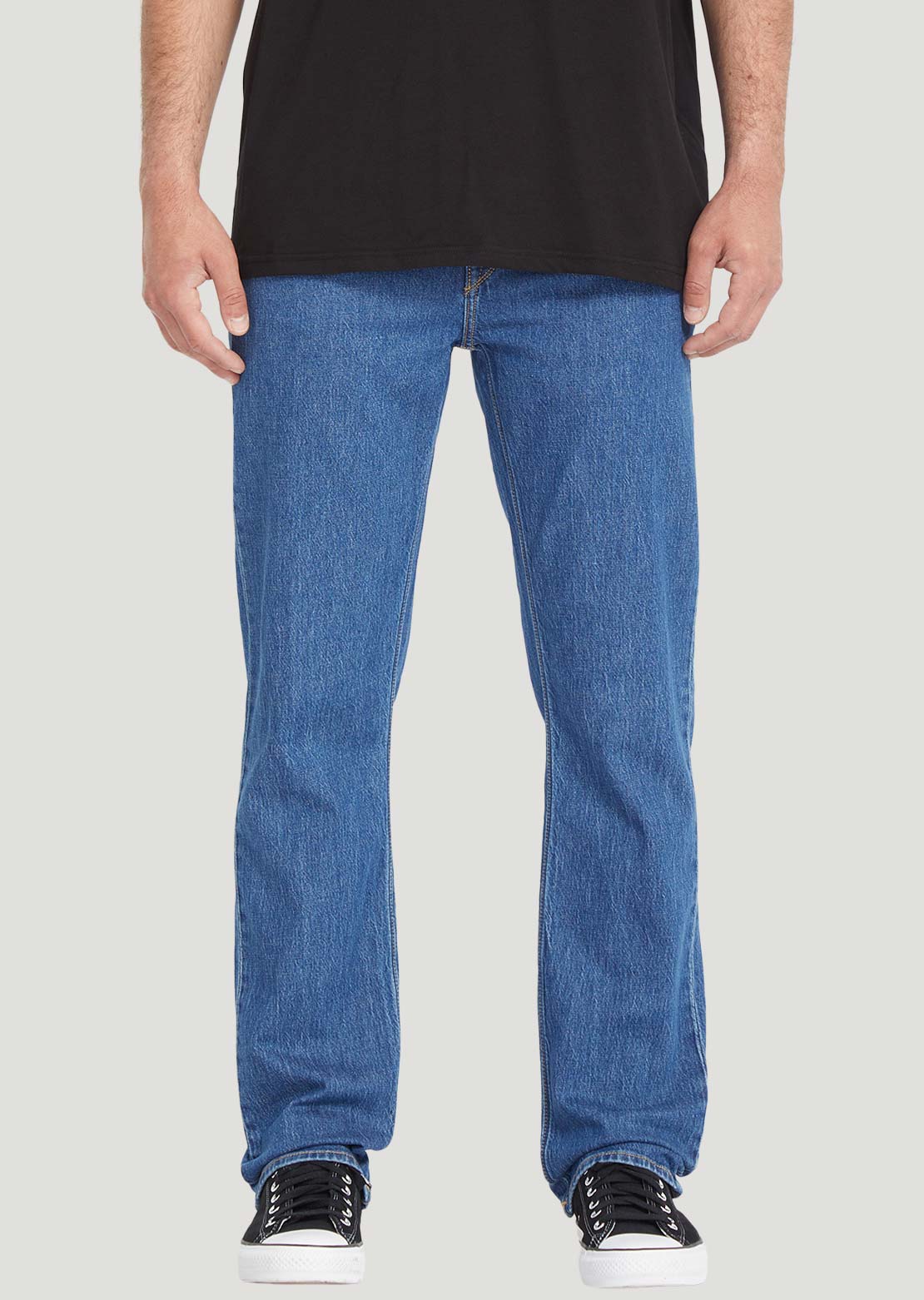 Volcom Men's Solver Denim Pants Bold Blue