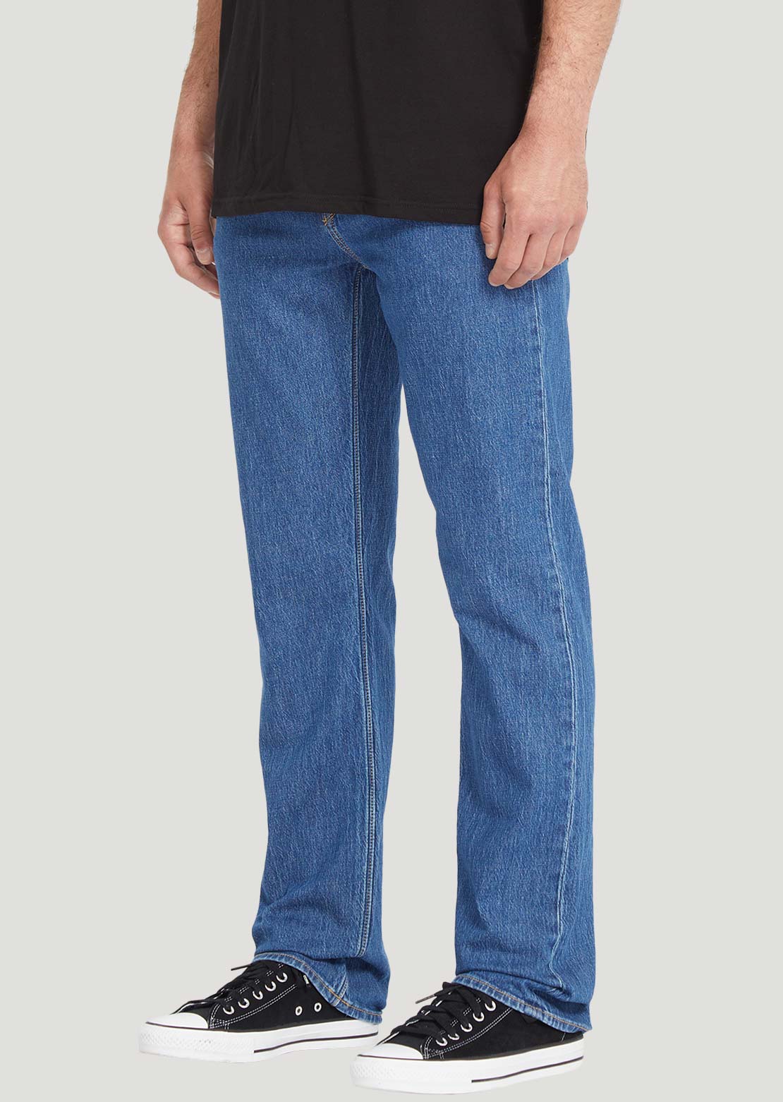 Volcom Men's Solver Denim Pants Bold Blue
