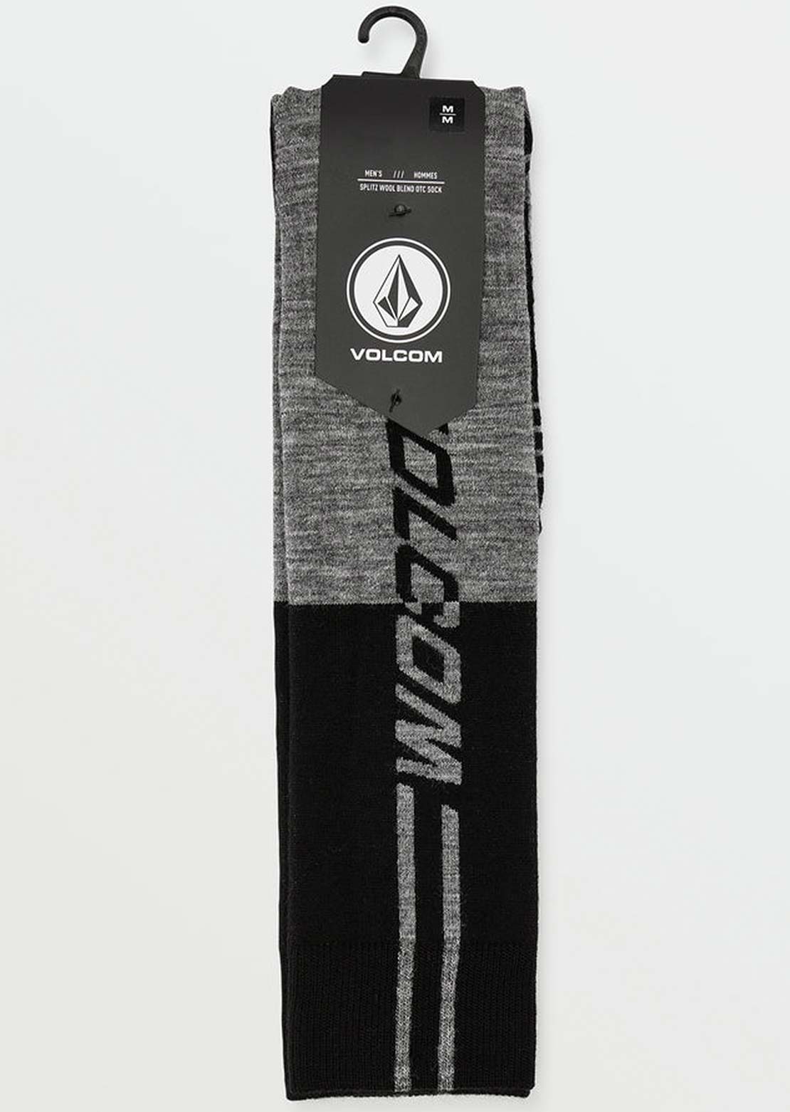 Volcom Men's Splitz Wool Blend OTC Socks Heather Grey