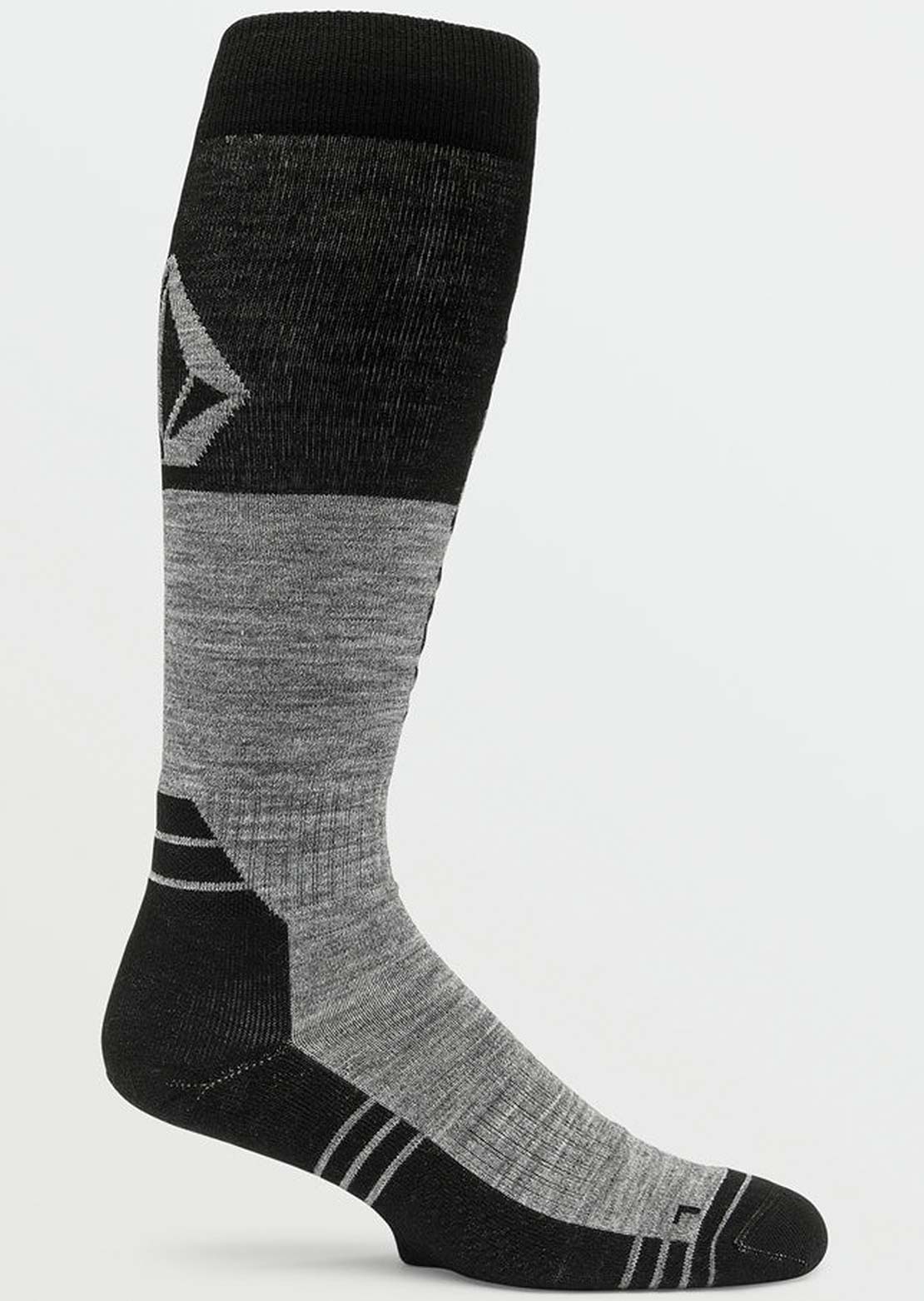 Volcom Men's Splitz Wool Blend OTC Socks Heather Grey