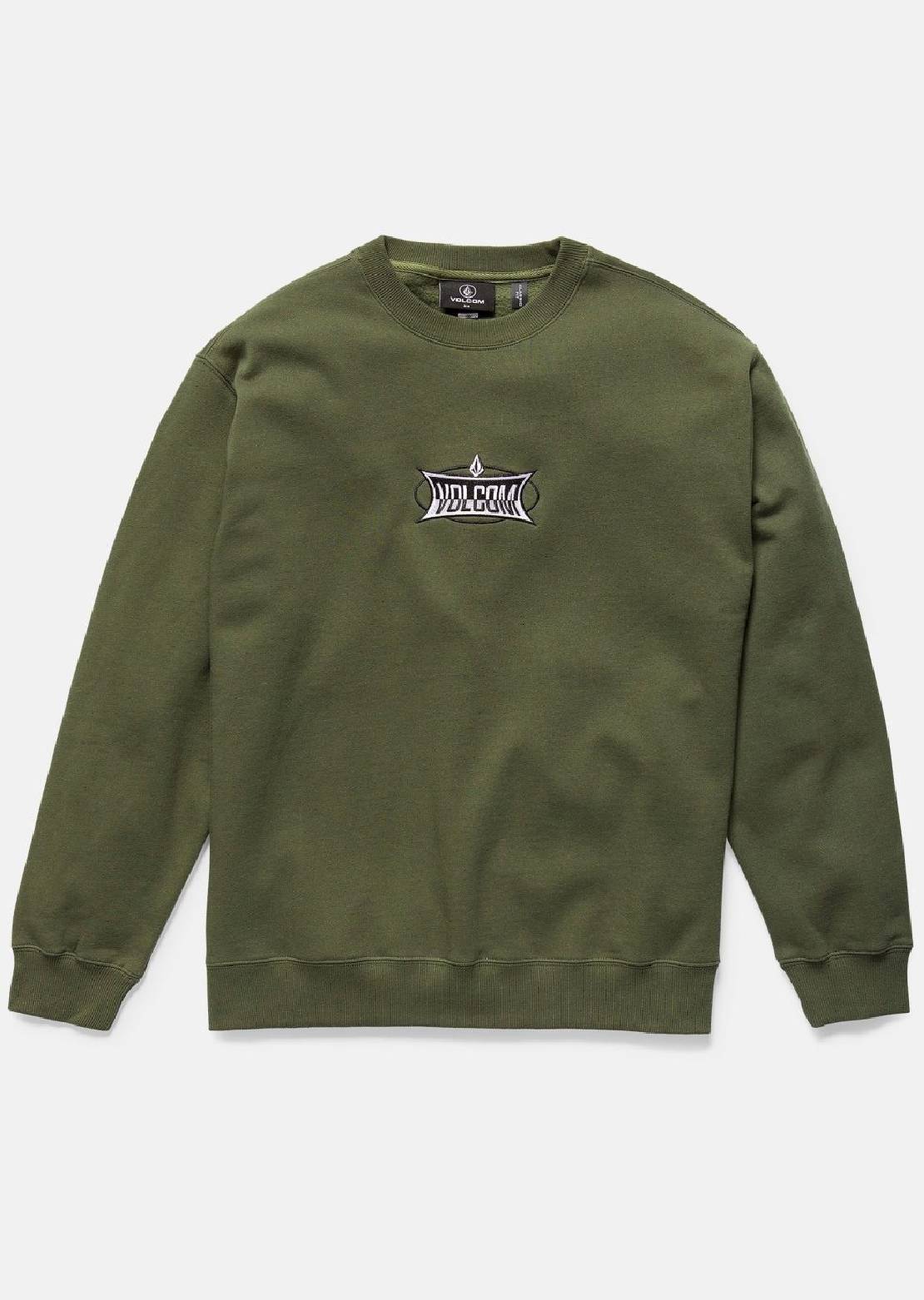Volcom Men's Stone Cruiser Crewneck Fleece Squadron Green
