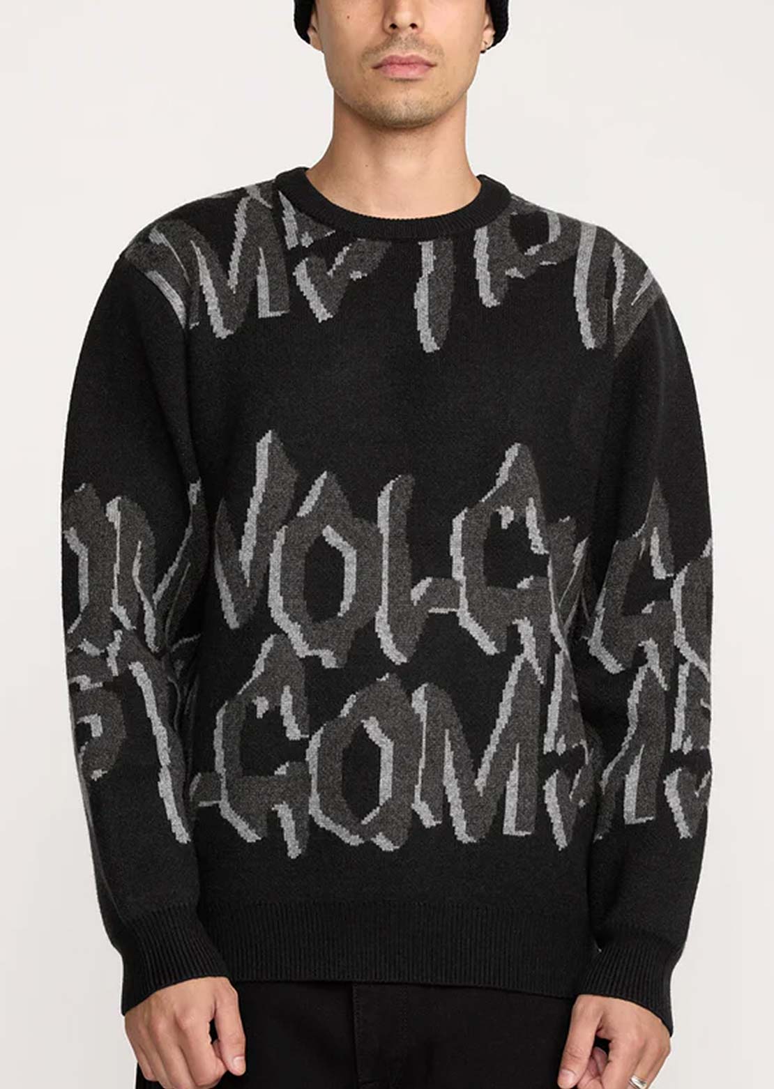 Volcom Men's Stone Jacquard Sweater Black
