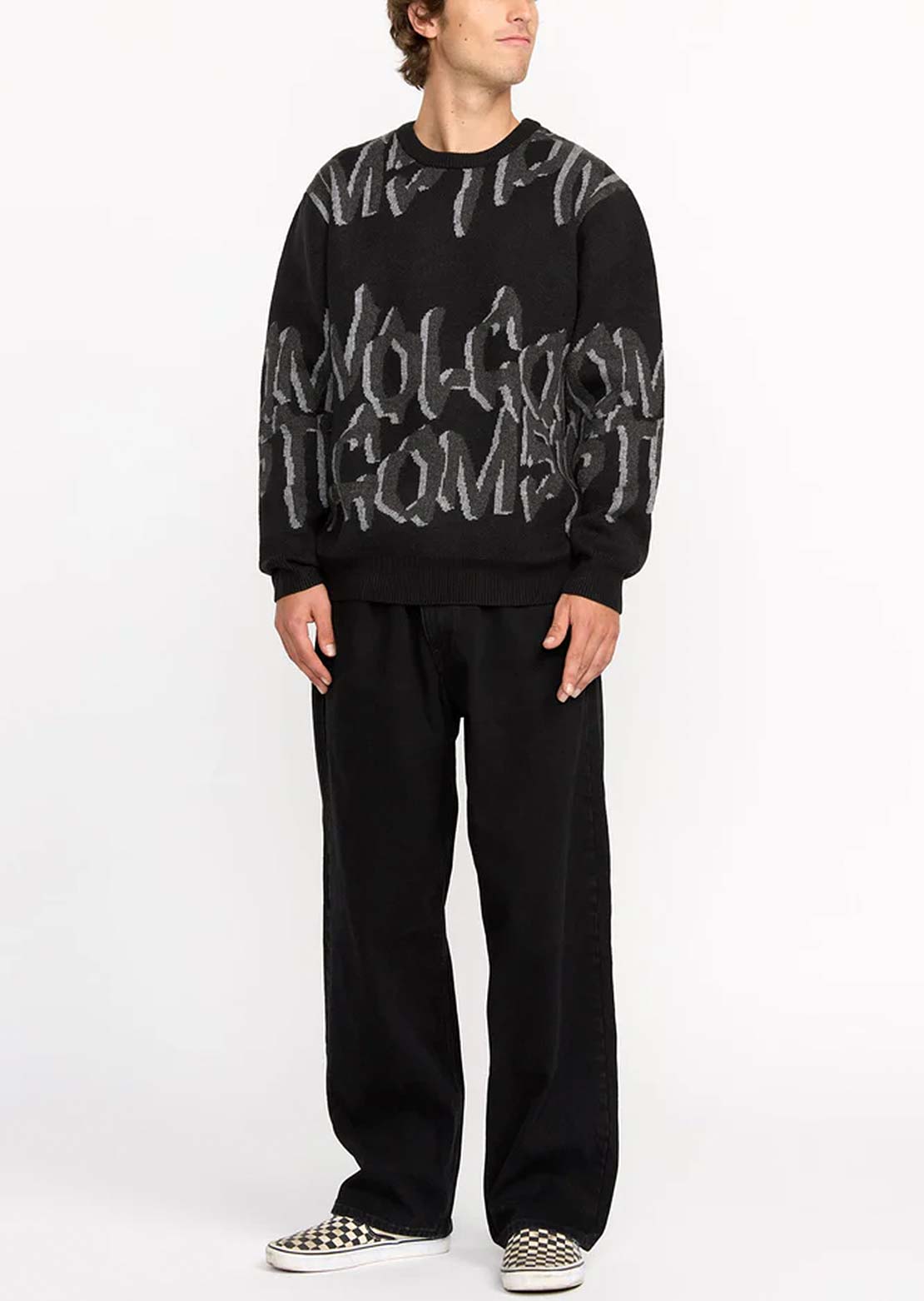 Volcom Men's Stone Jacquard Sweater Black