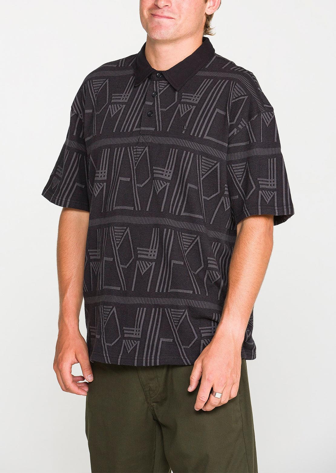 Volcom Men's Stone Optix Polo Black