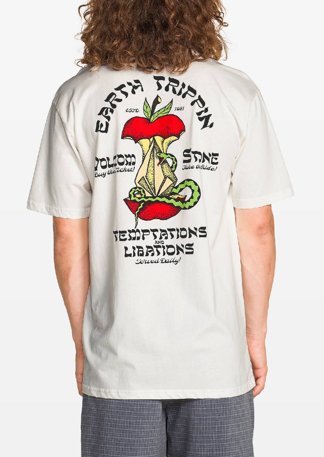 Volcom Men's Temptations T-Shirt Off White
