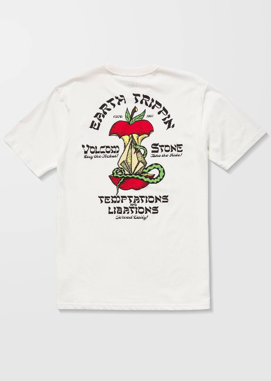 Volcom Men's Temptations T-Shirt Off White