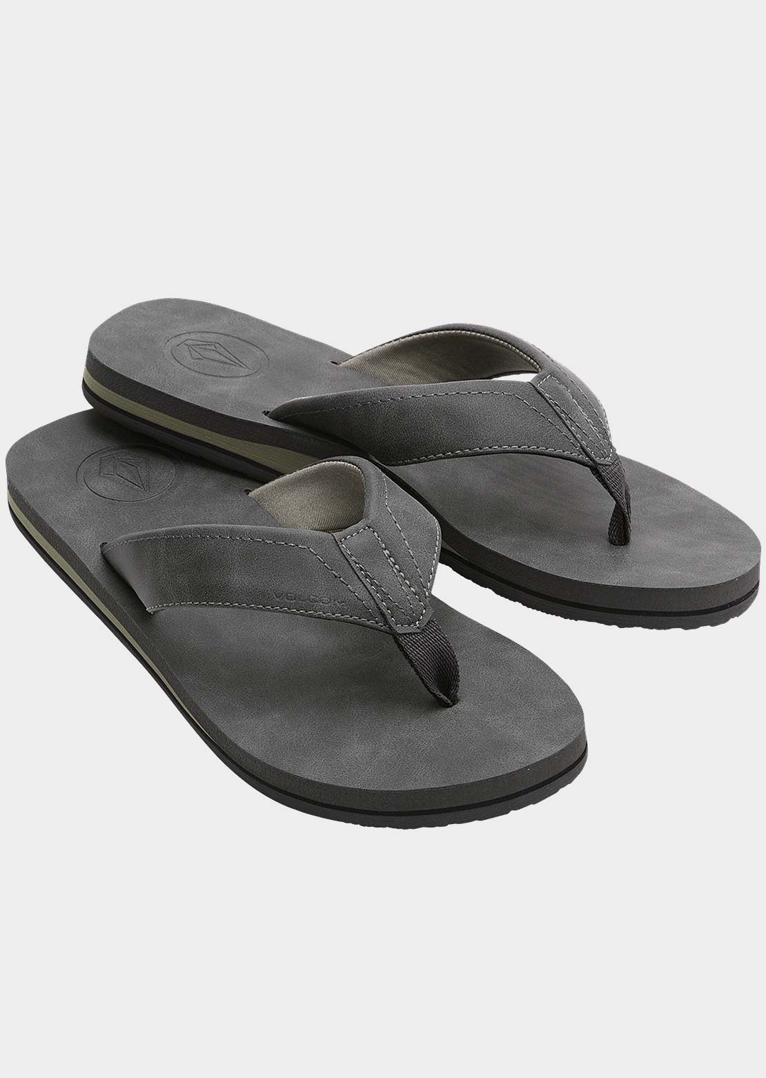Volcom Men's Victor Lx Sandals Grey Vintage
