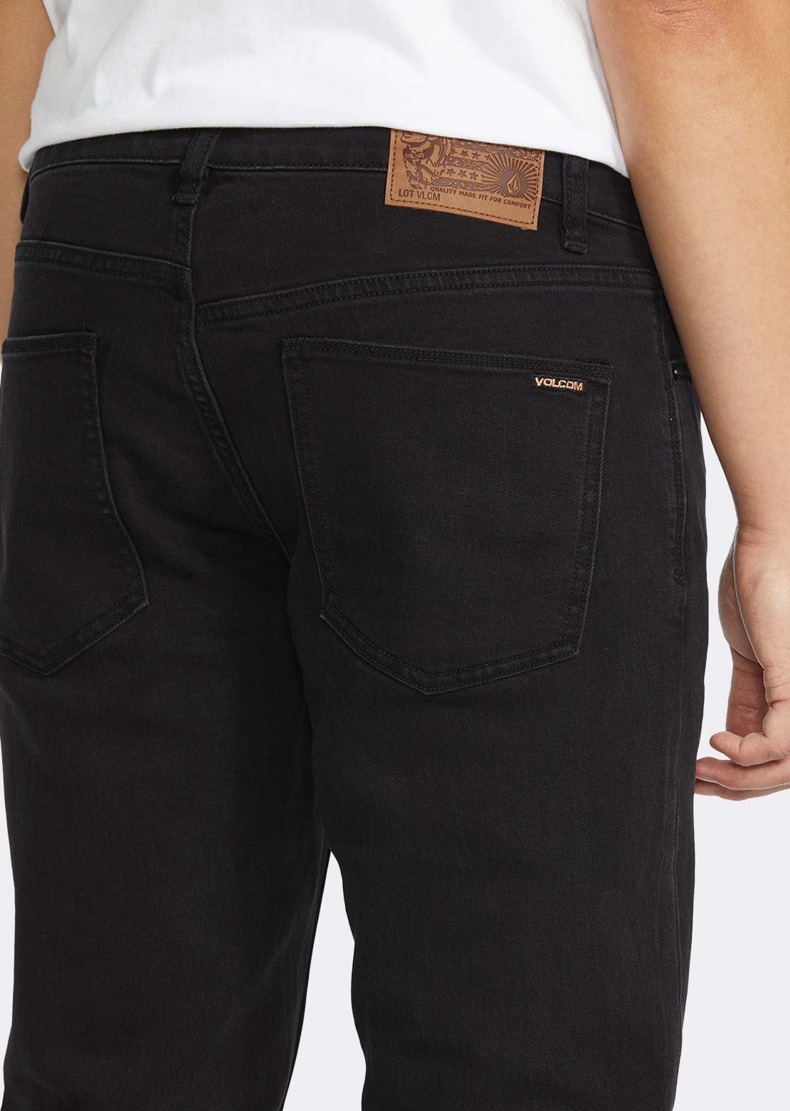 Volcom Men's Vorta Denim Pants Black Out
