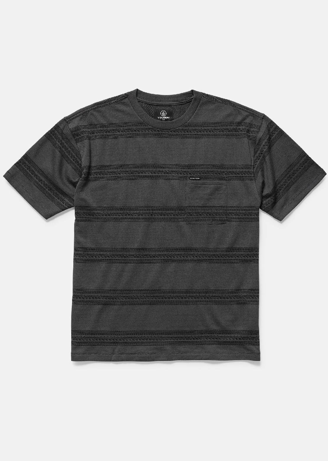 Volcom Men's Yewster Crewneck T-Shirt Asphalt Black
