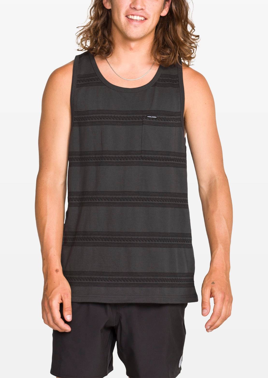 Volcom Men's Yewster Tank Antique Black