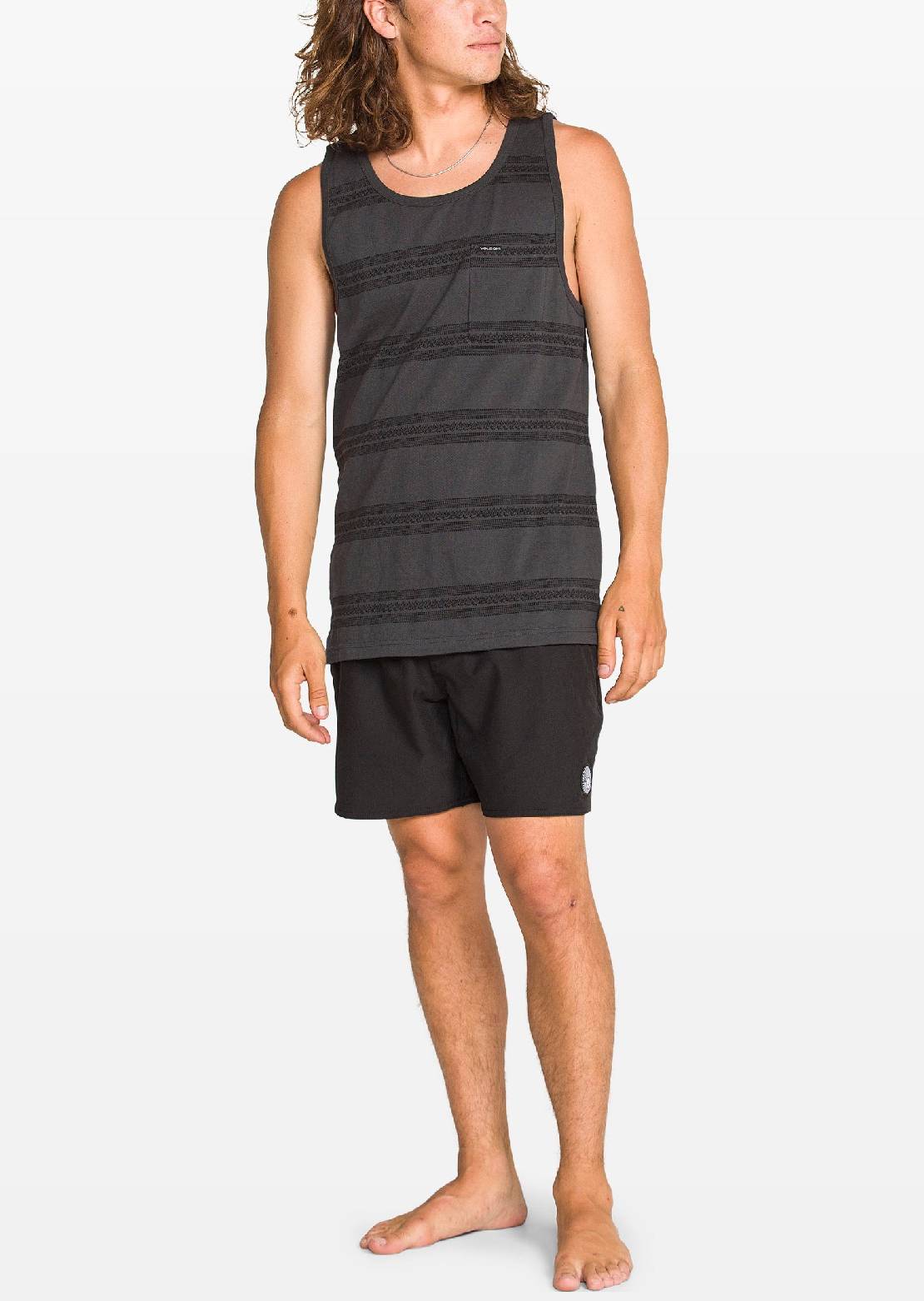 Volcom Men's Yewster Tank Antique Black